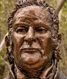 "Lawson" Life size bust, cast bronze. Detail