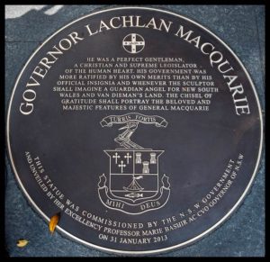 "Lachlan Macquarie" Plaque