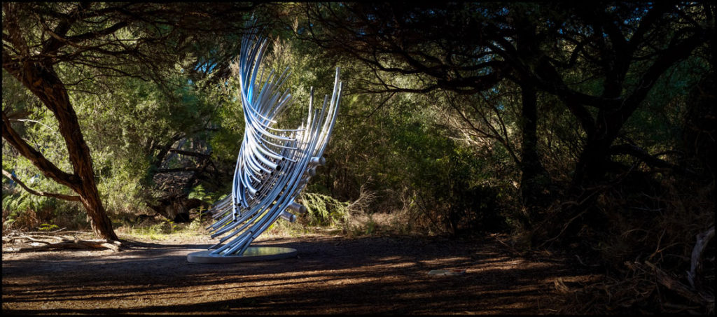 "Tubular Resonance" 4.5 metre Stainless Steel, interactive sound sculpture