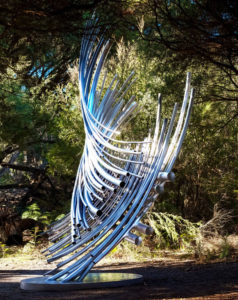"Tubular Resonance" 4.5 metre Stainless Steel, interactive sound sculpture