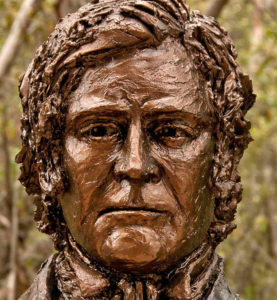"Wentworth" Life size bust, cast bronze. Detail
