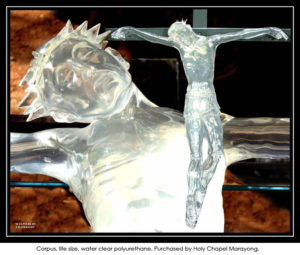 "Corpus" Life size, water clear polyurethane. Purchased by Holy Chapel Marayong