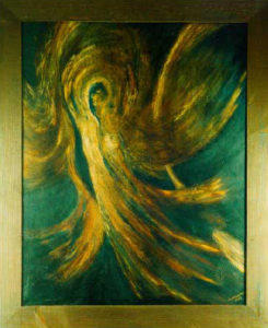 "Birth of the Feminine" Oil on Canvas. 1.6 metres x 1.1 metres. P.O.A