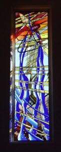 “FROM CHAOS, ORDER” 2nd of 12 window designs, Gordon Uniting Church, Gordon NSW