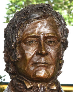 "Wentworth" Life size bust, cast bronze. Detail
