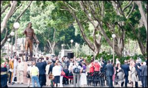 "Lachlan Macquarie" Gathered crowd of dignitaries after the unveiling at Hyde Park