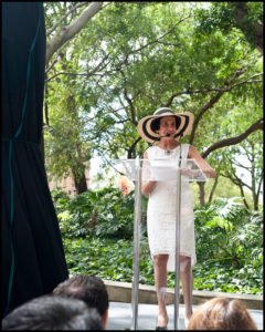 "Lachlan Macquarie" The Governor of NSW Professor Marie Bashir speaking at the sculpture unveiling