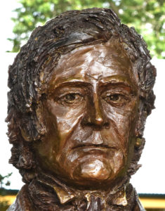 "Wentworth" Life size bust, cast bronze. Detail