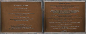 "Life from a Suitcase" Plaques, Unveiled by the NSW Governor, Marie Bashir and other dignitories, 18th March 2010