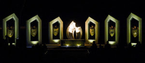 Holsworthy Cenotaph: I designed this Cenotaph 6 years ago, the image currently scene is completion of stage 1 of 3 stages. 1000 people from Holsworthy Army Base attended the 2017 ANZAC Day Dawn Service from which this photo was derived. Stage 1 is comprised of sandstone frames, cast bronze shields and emblems, stainless steel and gas fired Eternal Flame and LED RGB programmed lighting. Photo taken by Major Moffat