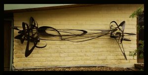 ‘ Music for the Eyes’ - Steel with Japanese Brown Patination - 4.8 Metres Wide.